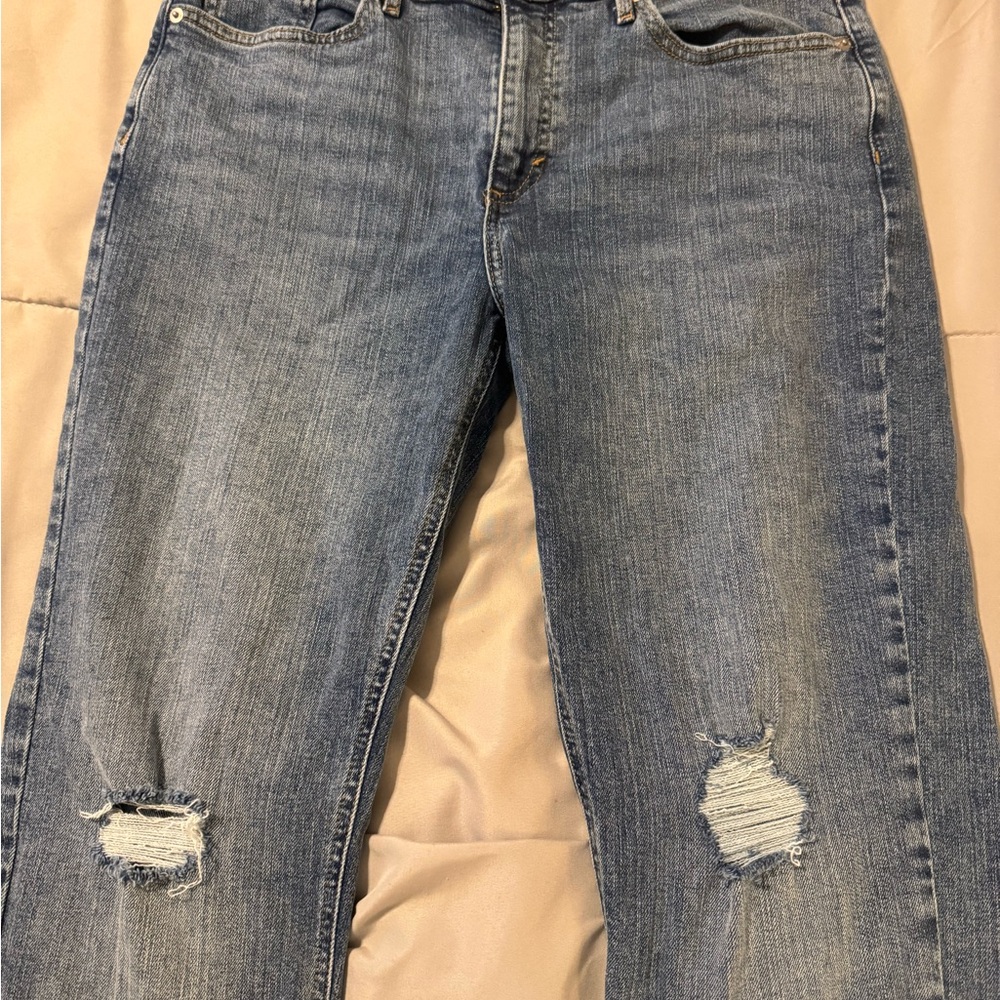 Banana Republic Blue Distressed Boyfriend Jeans